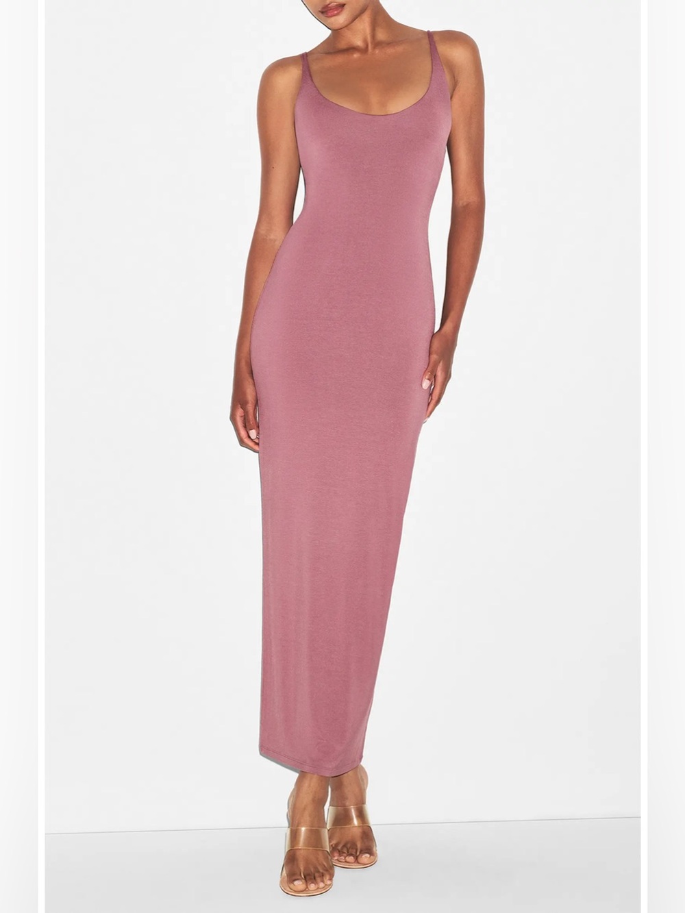 Skims Smooth Lounge Scoop Neck Long Dress NWT